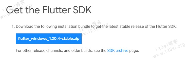 下载 flutter sdk